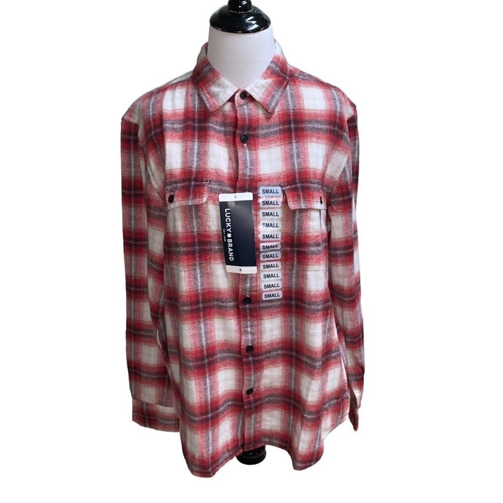 Lucky Brand Men's S Small Button Down Shirt Flannel Plaid NWT Style # 7MS4000